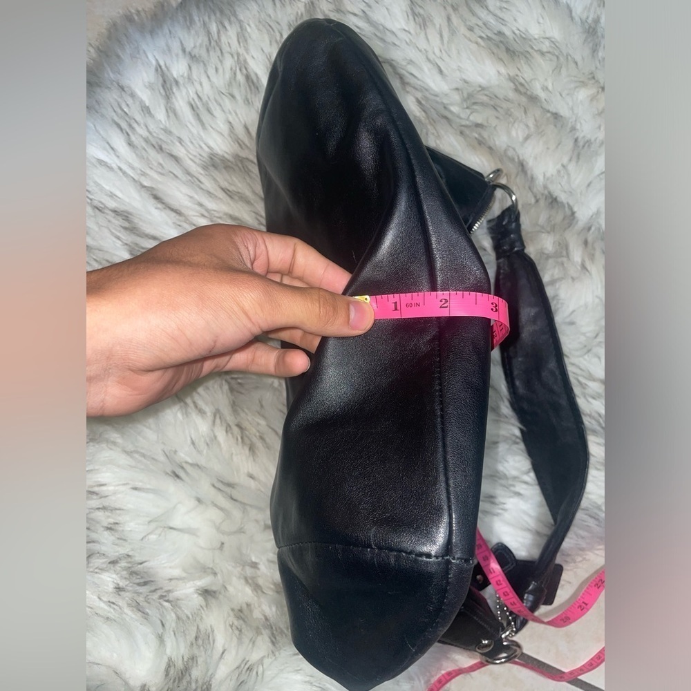 Vintage Coach🖤Black hobo bag slouch purse work bag travel bag - Picture 8 of 14